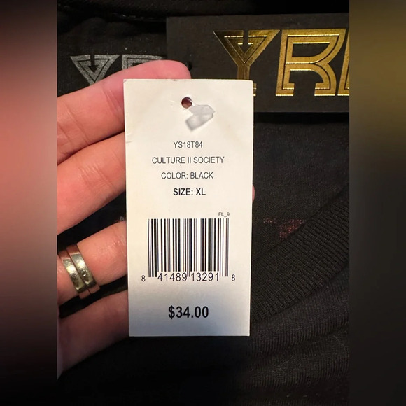 NWT YRN Yung Rich Nation Culture II Society Short Sleeve T-Shirt Black Red XL - Picture 7 of 7